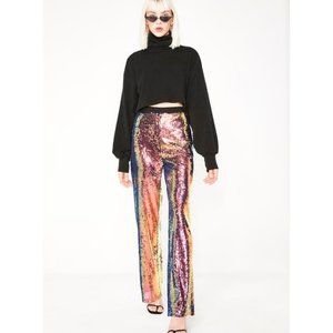 Sequin Wide Leg Disco Pants